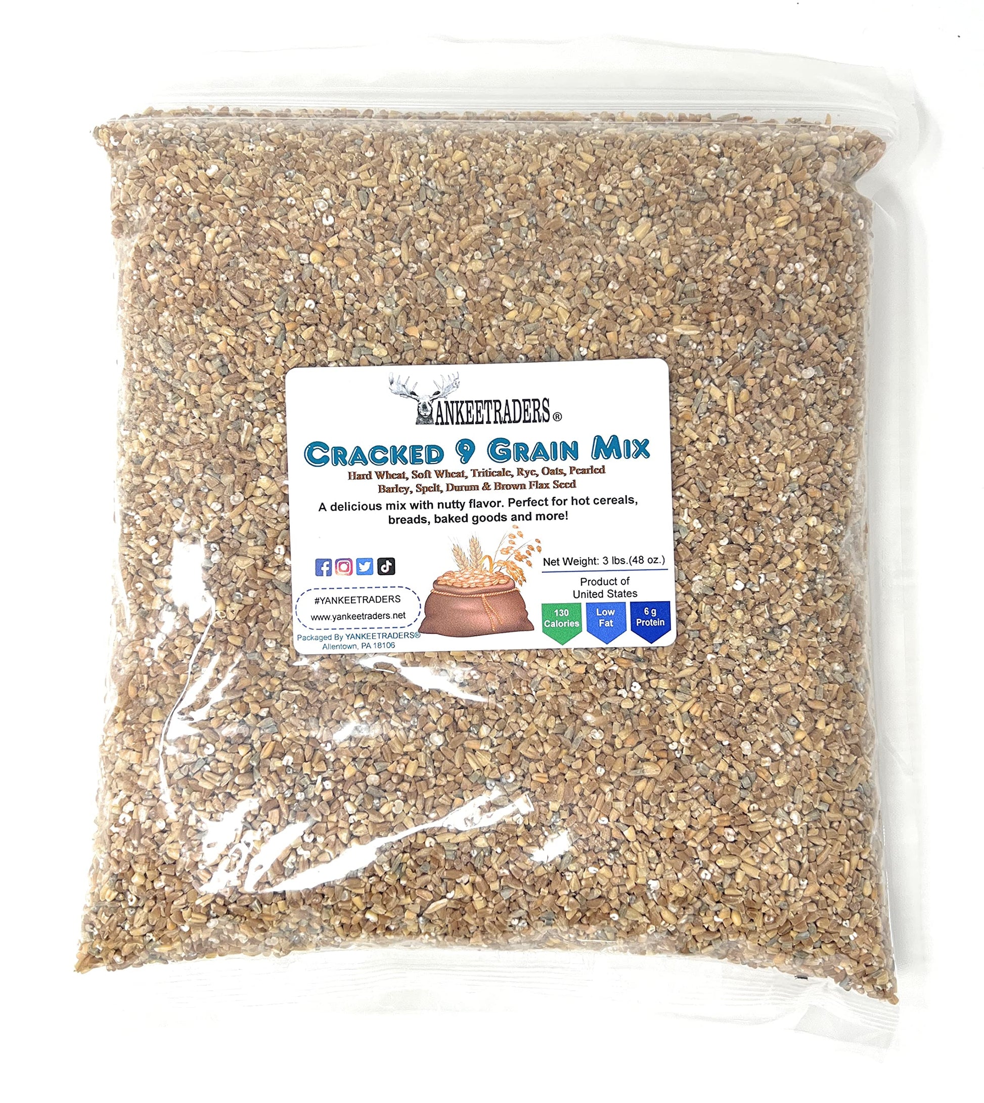 YANKEETRADERS 9 Grains Cracked Mix, 44 Ounce Bulk Bag