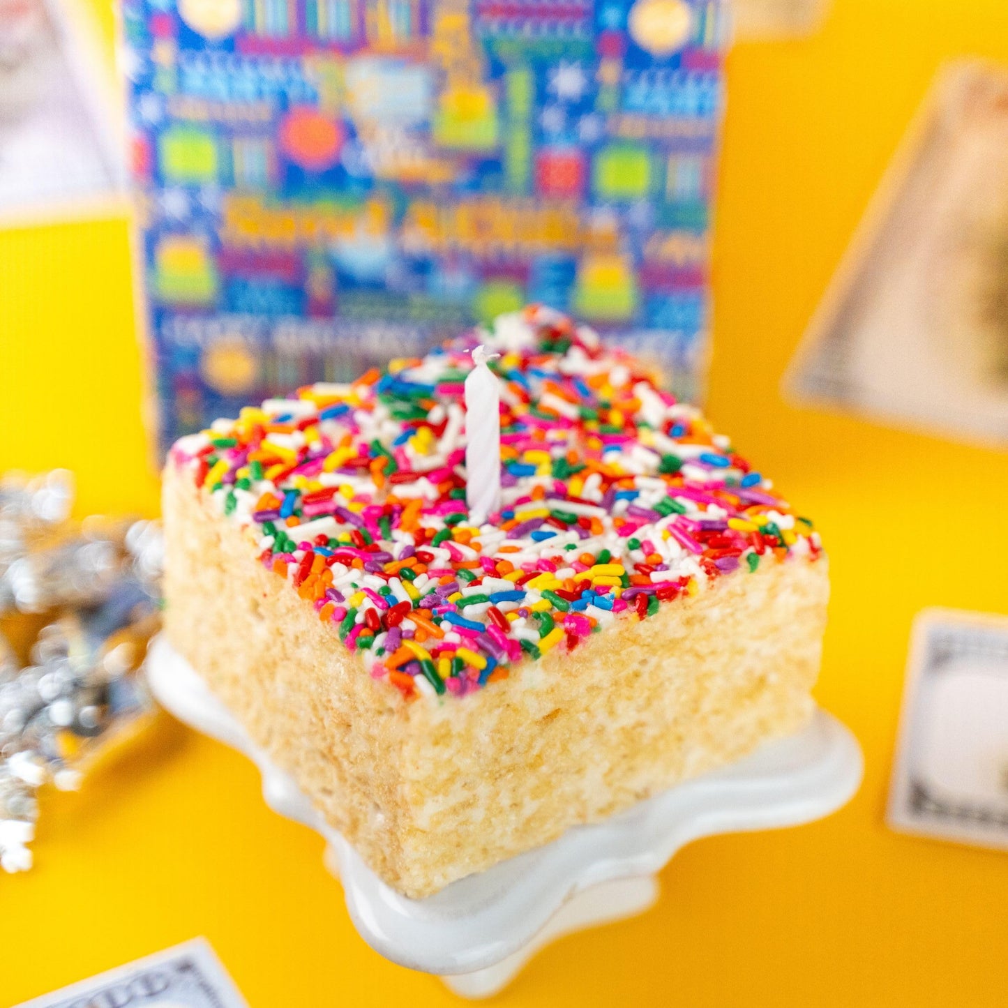 Birthday Billionaire Box By Send A Cake – Ready-To-Gift Music Box With Sweet Caramels & 3 Happy Birthday Crispy Cake – No Assembly, Unique Birthday Gift For Women, Men & Kids