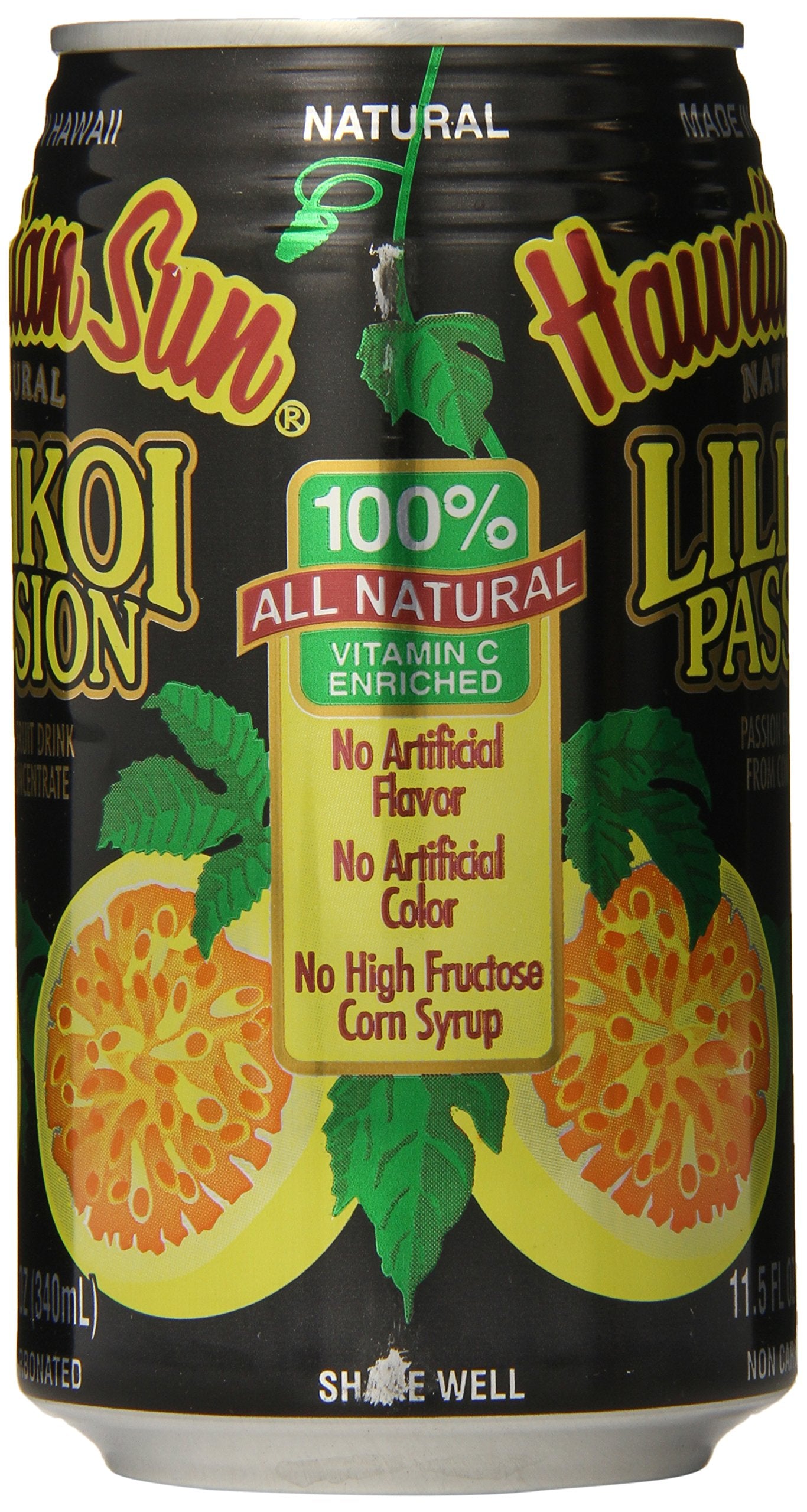 Hawaiian Sun Lilikoi, Passion Fruit, 11.5 Fl Oz (Pack Of 24)