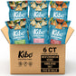 Kibo Chickpea Chips - High Protein/Fiber, Plant-Based, Cert. Gluten Free, Non-Gmo, Vegan, Kosher, 3 Flavor Variety Pack, 1Oz 6 P