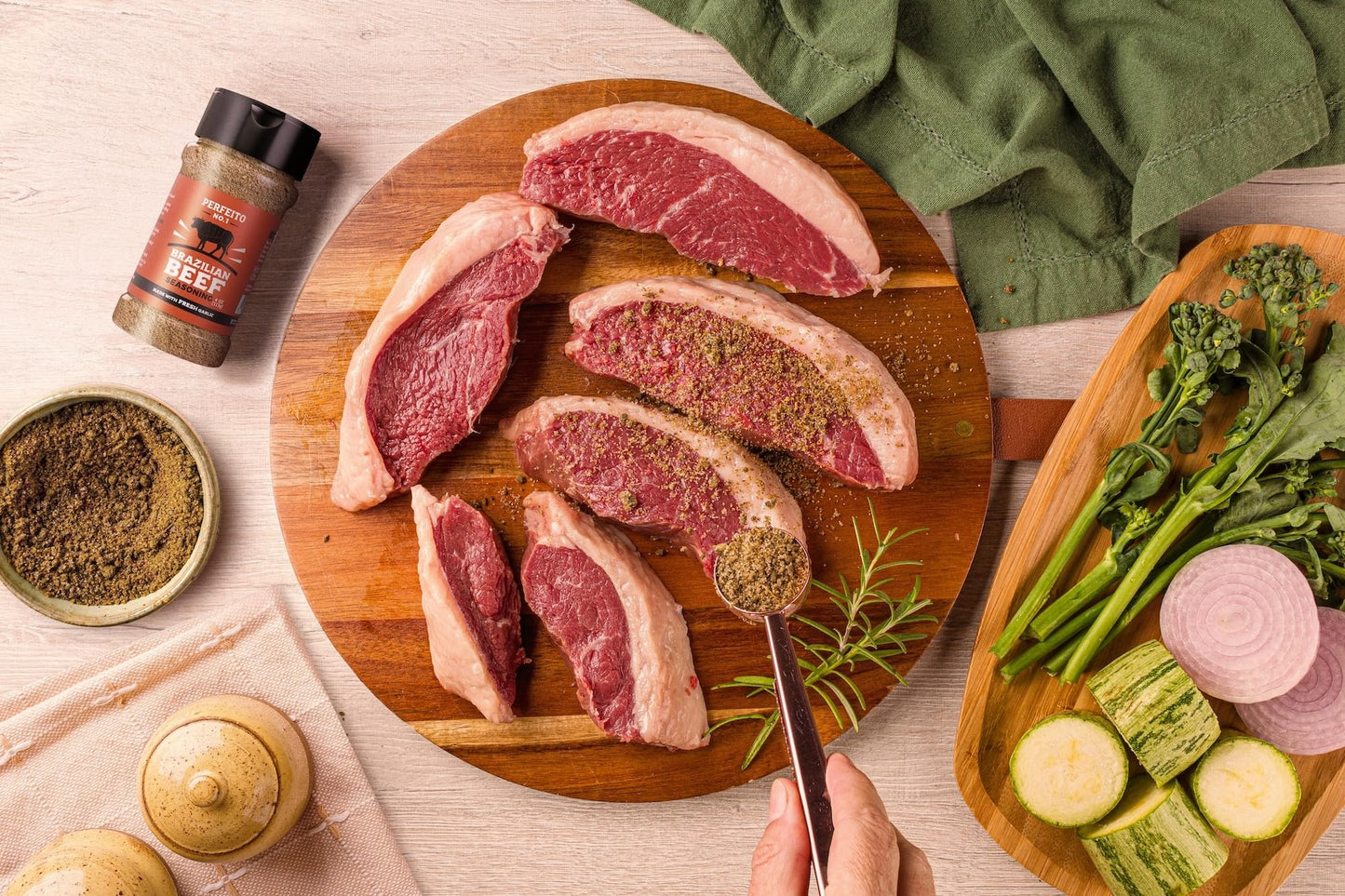 Brazilian Gourmet Seasoning Set For Meat & Poultry - 2 Units - Fresh Garlic, Gluten-Free Blend, Sugar Free, No Preservatives, Pr