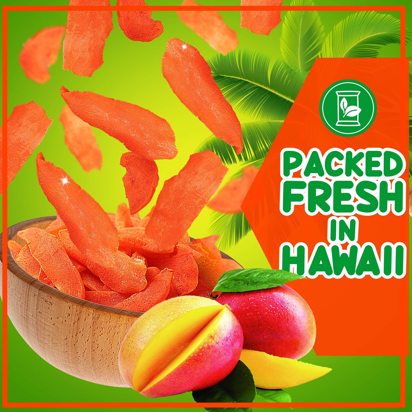 Asia Trans Li Hing Mui Dried Mango | Hawaiian Favorite | Naturally Sweet Dried Fruit Candy with Asian Plum Powder (Pack of 2)