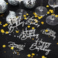 Barydat 24 Pieces Silver Happy Birthday Cake Toppers, Mirror Acrylic, 3.62 x 2.99 x 0.05 inches, 6 Styles, Model SIJ-Bary