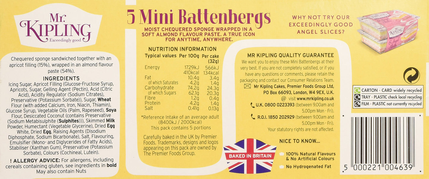 Mr Kipling Mini Battenbergs 5Ea