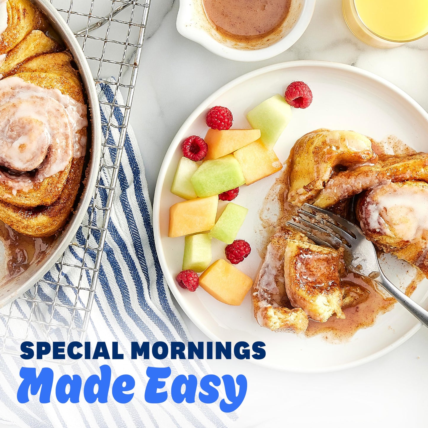 Pillsbury Grands! Cinnamon Rolls with Cinnabon Cinnamon and Original Icing, Refrigerated Canned Pastry Dough, 5 Ct, 17.5 oz