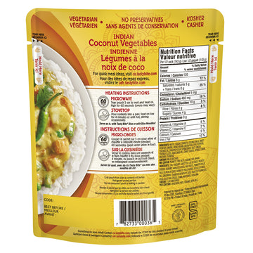TASTY BITE ENTREE POUCH COCONUT VEG 10OZ
