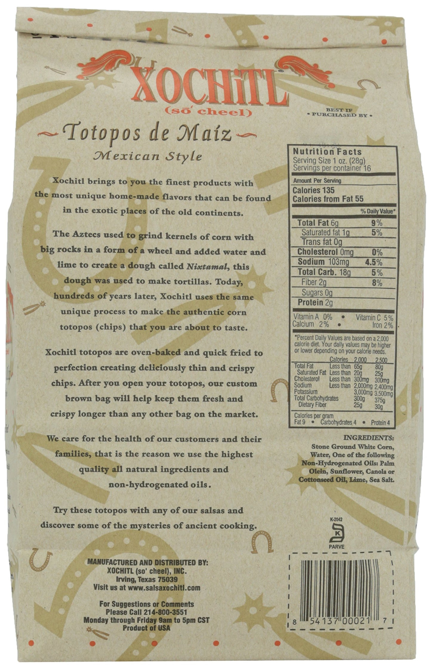 Xochitl Corn Salted Tortilla Chips, 16 Oz