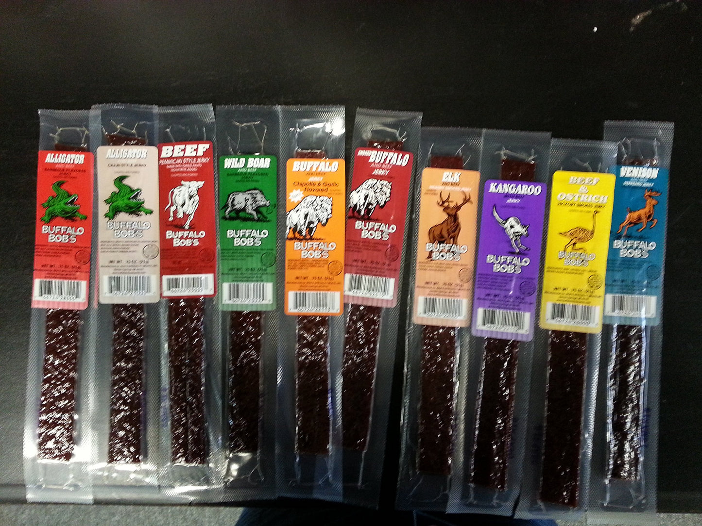 Buffalo Bob'S Exotic Jerky Assortment - 10 Flavor Variety Pack - Wild Game Jerky, Snack For Adventure Enthusiasts, Stocking Stuf