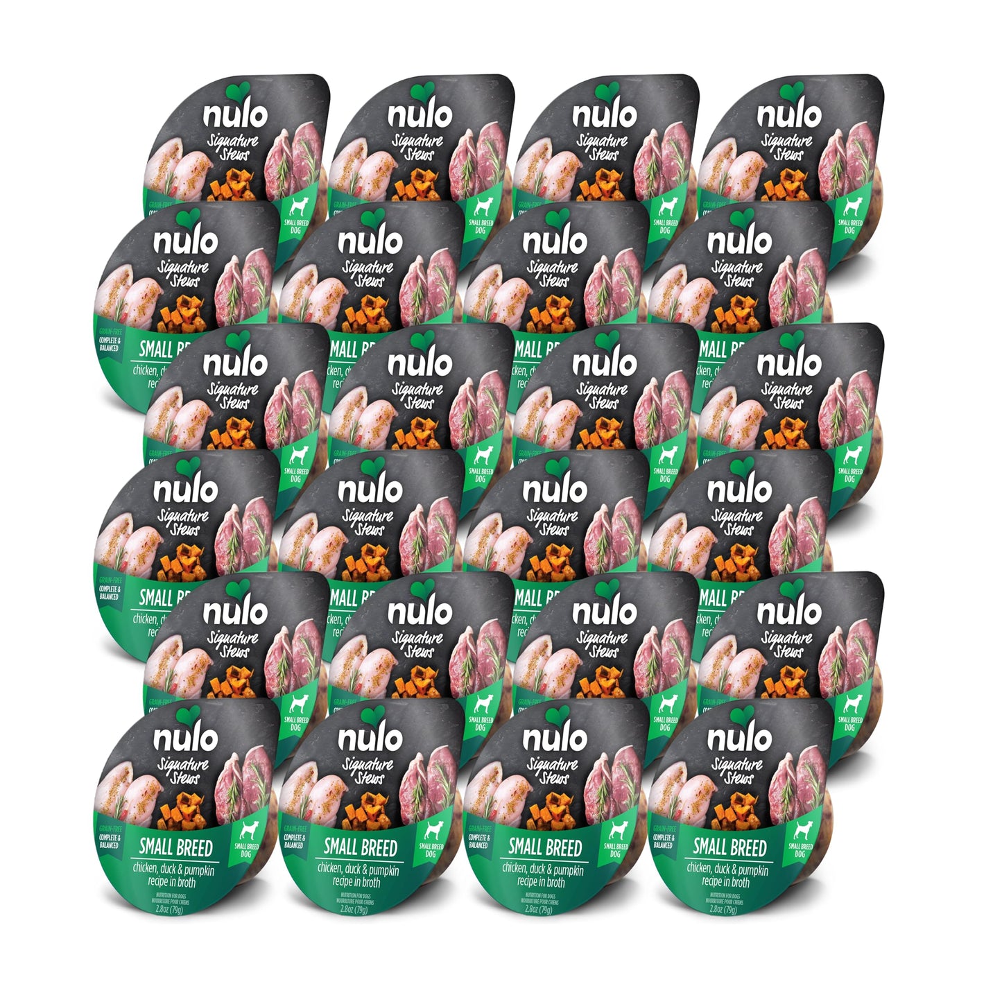Nulo Small Breed Dog Signature Stew Chicken, Duck, & Pumpkin in Broth, 24 x 2.8 oz Cup
