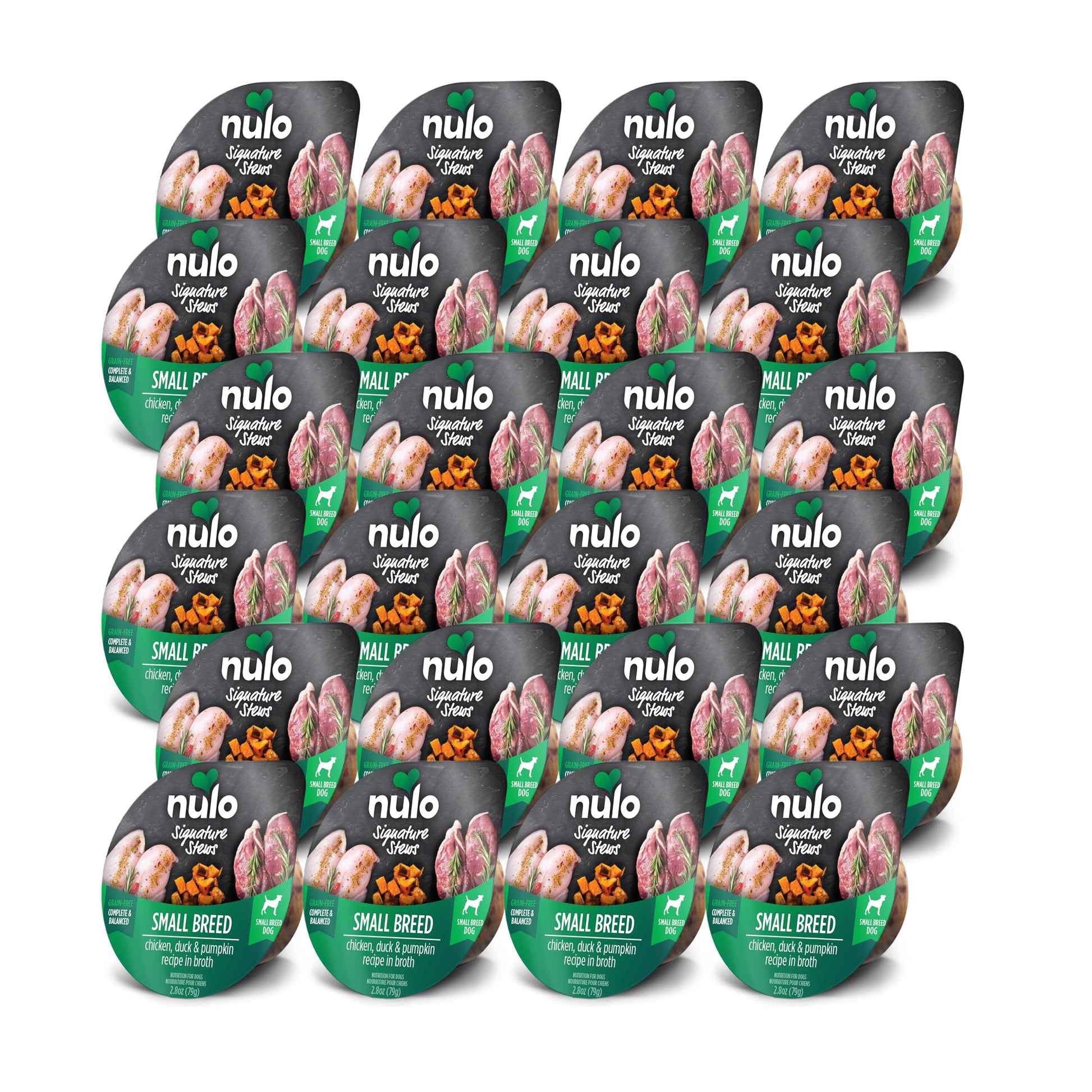 Nulo Small Breed Dog Signature Stew Chicken, Duck, & Pumpkin in Broth, 24 x 2.8 oz Cup