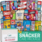 Gift A Snack - Holiday  Christmas Stocking Stuffer Snack Box Variety Pack Care Package + Greeting Card (40 Count) Birthday Sweet  Gift Basket  Candies Chips ers Bars