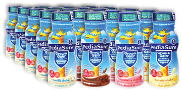 Niro Assortment | PediaSure Immune Support Shake 20 Pack | 5 Bottle Of Each Flavor Strawberry  Banana  Vanilla  and Chocolate Flavors| Protein Shake For Kids | 20 Pack | Niro Beverage Sleeve Included