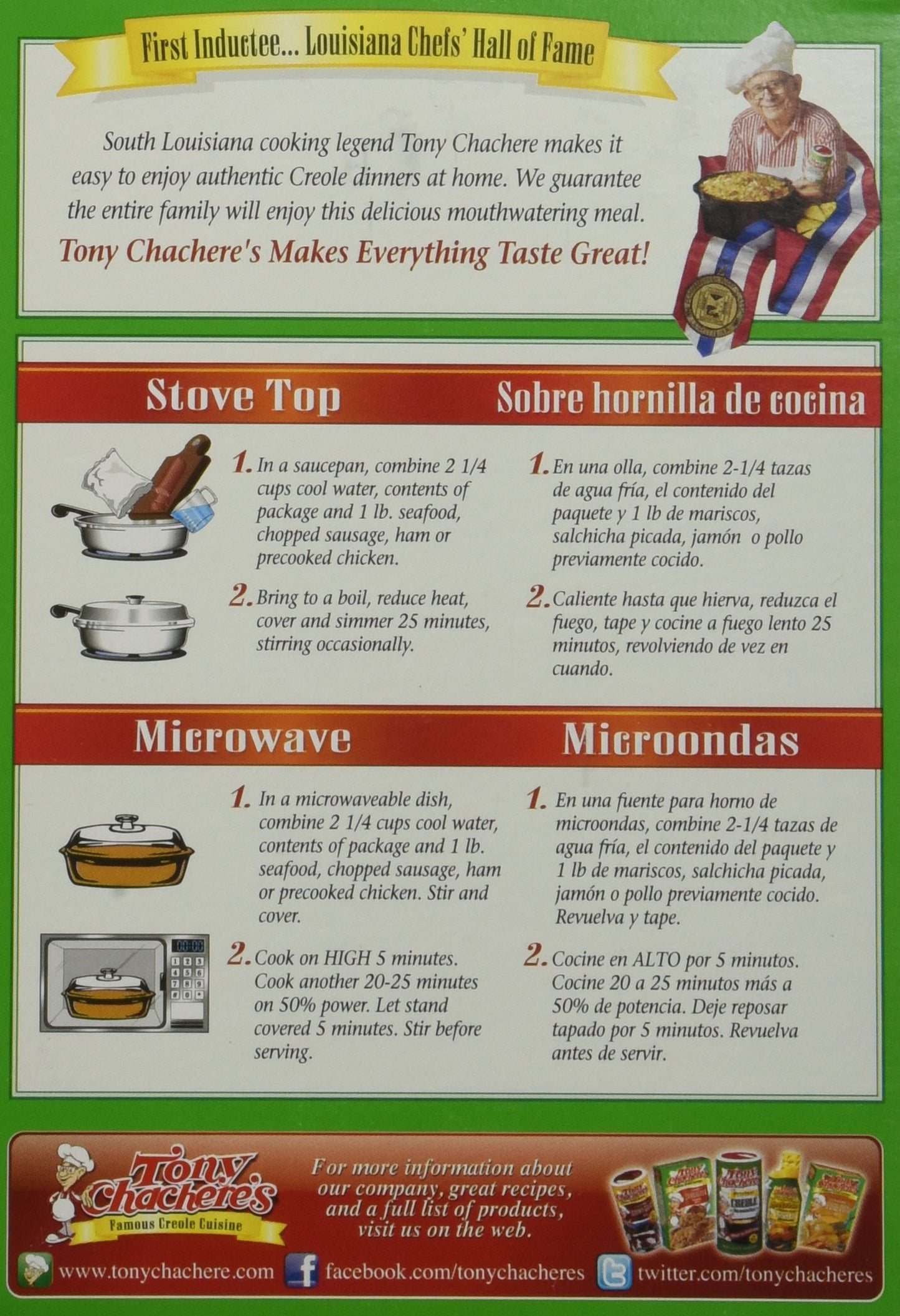Tony Chachere Rice Dinner Mix, Jambalaya, 4 Count