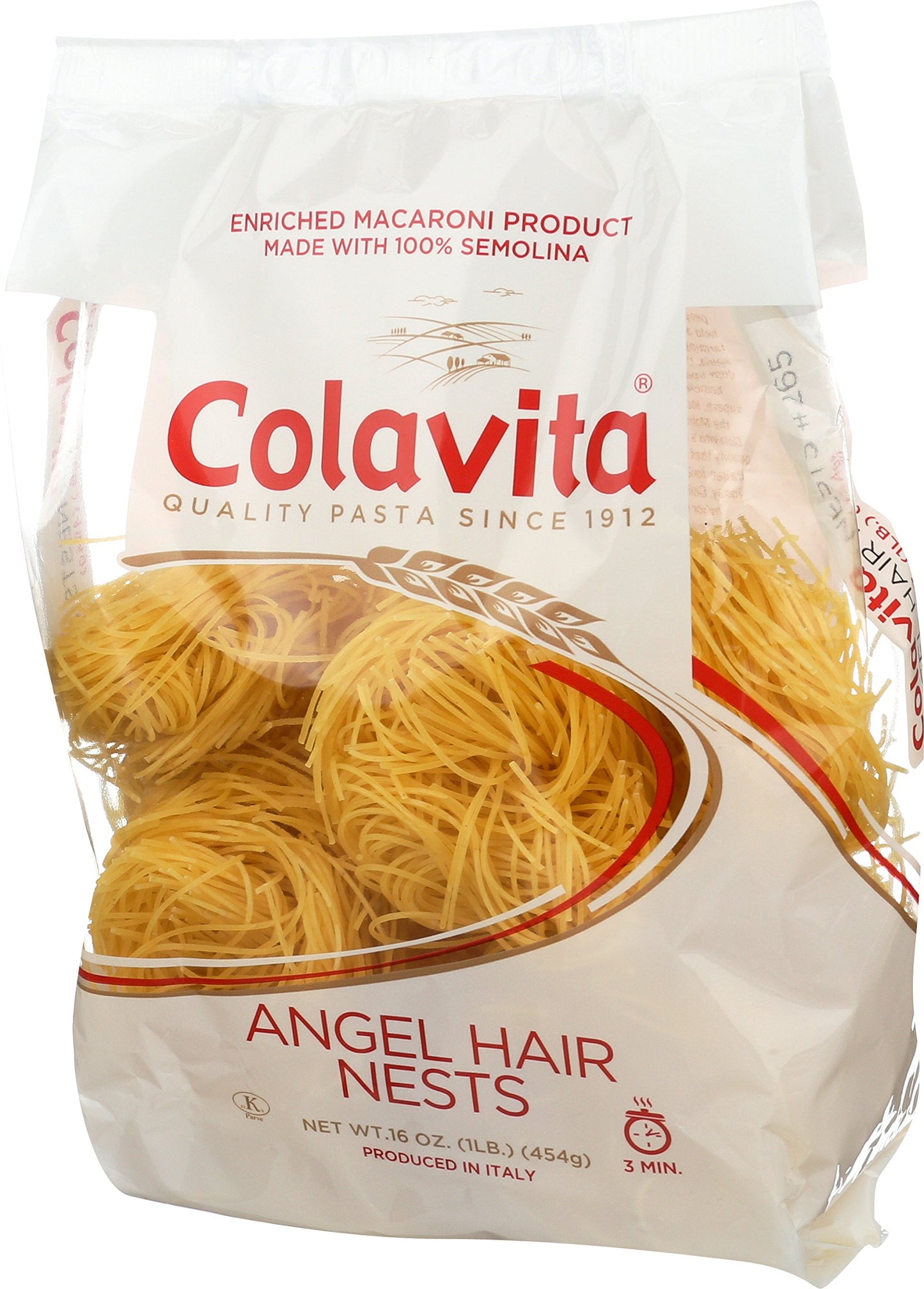Colavita Capellini Nest(Angel Hair Pasta), 16-Oz, Pack Of 10