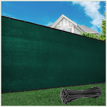 Colourtree Customized Size Fence Screen Privacy Screen Green 5 X 195 - Commercial Grade 170 Gsm - Heavy Duty - 3 Years Warranty