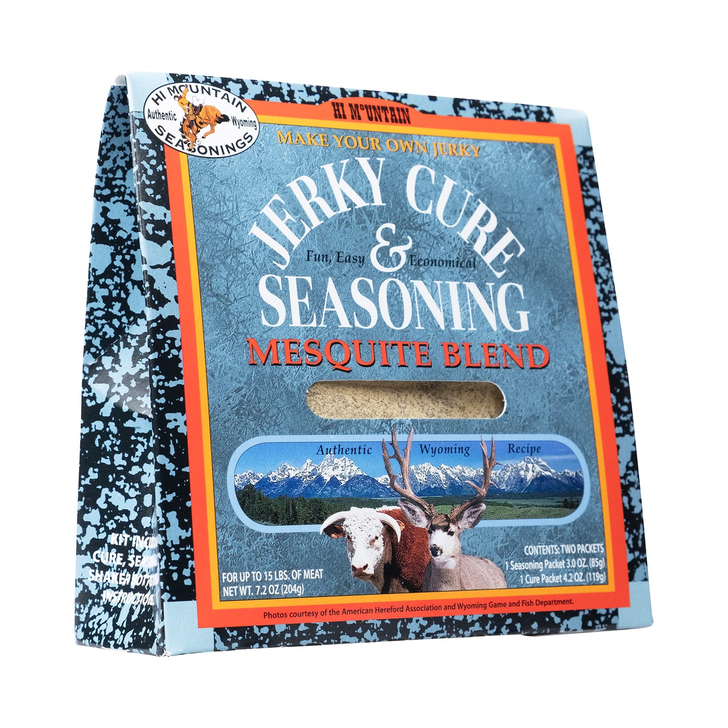 Hi Mountain Jerky Seasoning and Cure Kit, Mesquite Blend, 8 Ounce, for Beef, Venison, Elk, & Deer, Seasons up to 15 lbs.