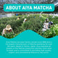 Aiya Japanese Sweetened Matcha Powder to Go Sticks - Ceremonial Grade, Vegan-Friendly, Gluten-Free - 8 Individually Packed Singl