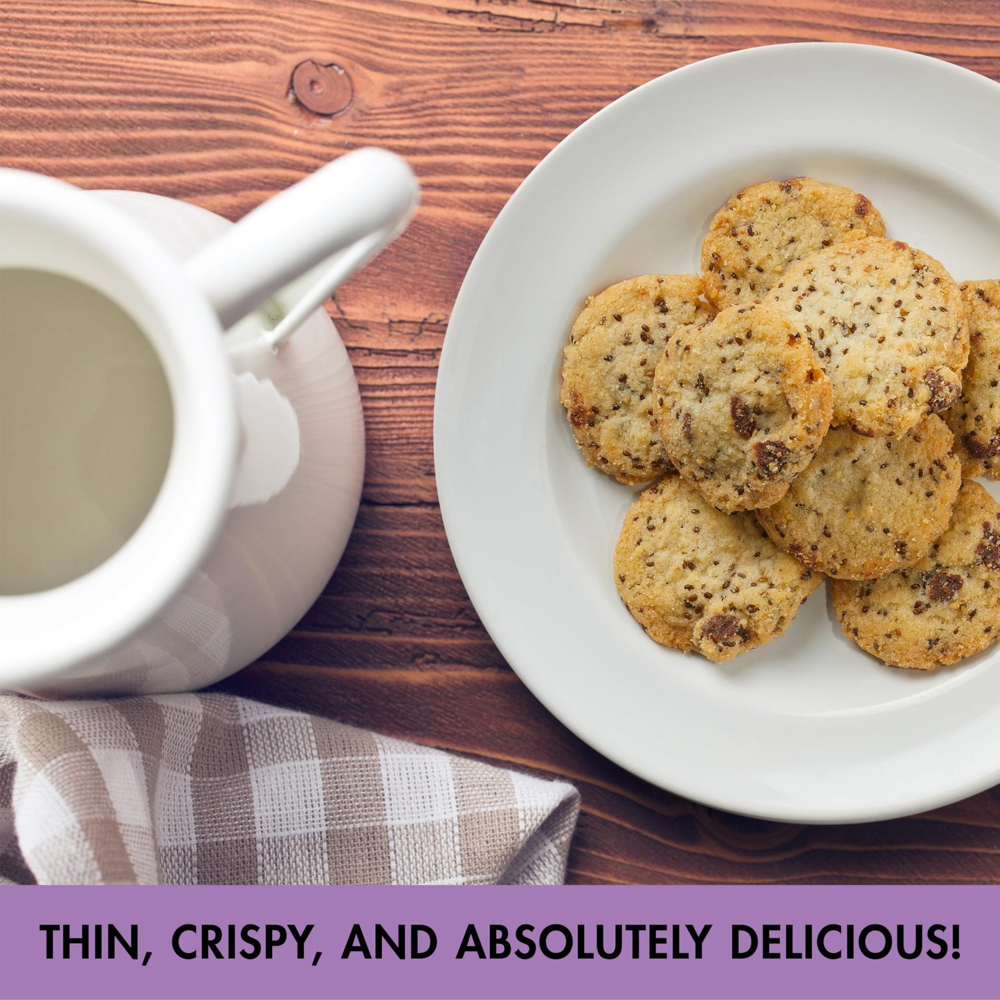 Audrey'S Chia Cookies - Bite Size Cookies With Premium Quality Ingredients. Non-Gmo (Chocolate Chip, 6 Pack)