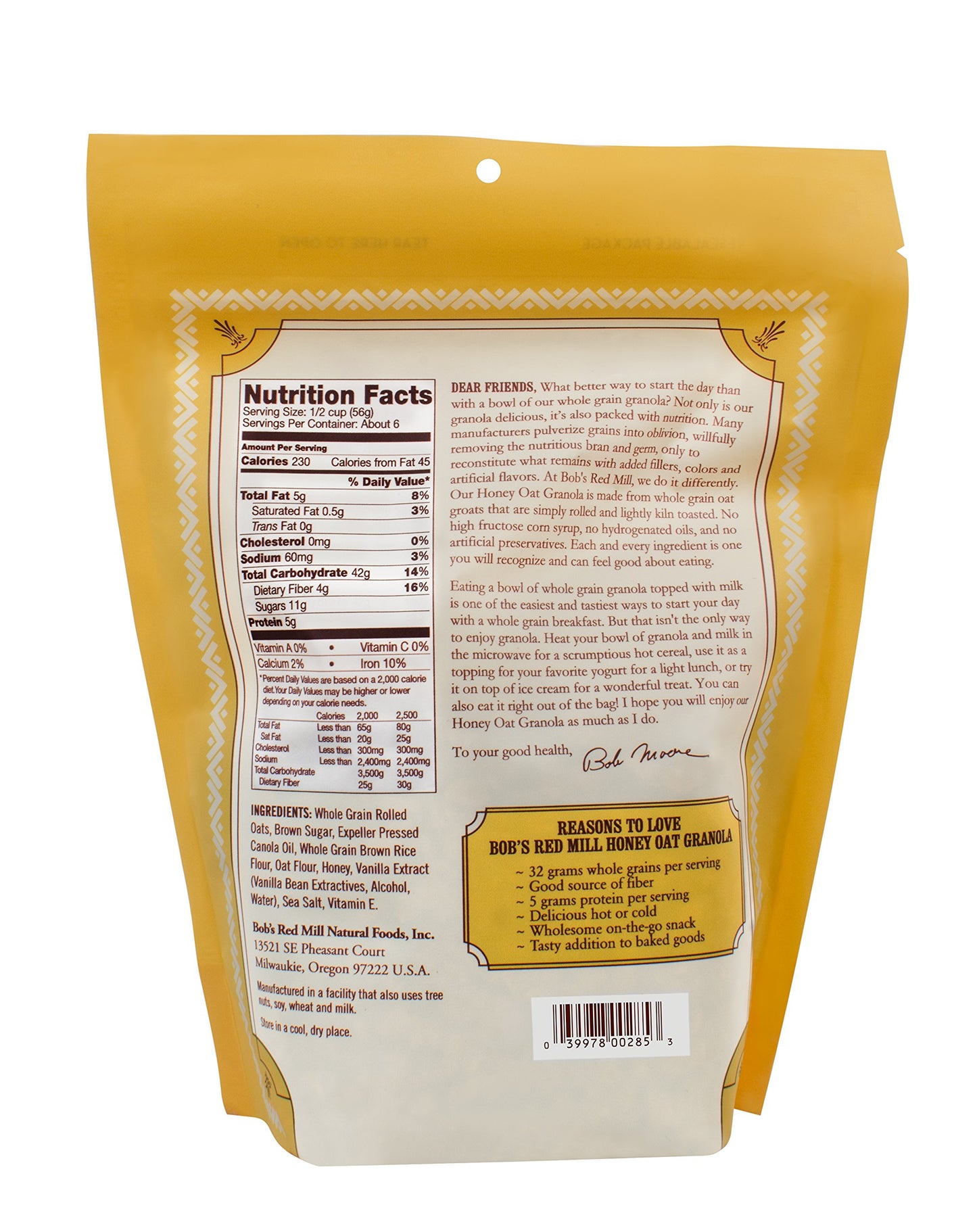 Bobs Red Mill Honey Oat Granola, 12-Ounce (Pack Of 4)