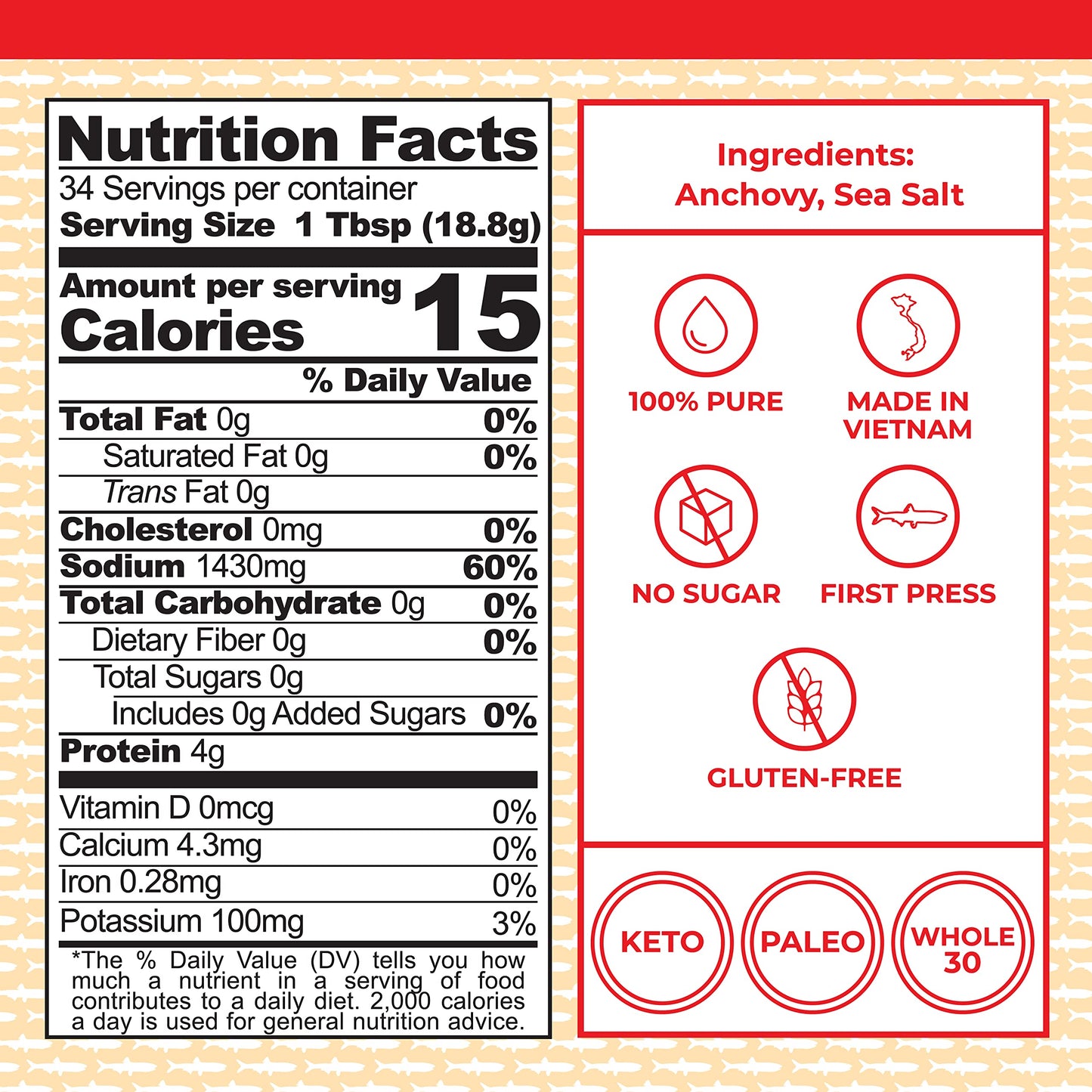 Red Boat Fish Sauce - Premium 40°N, Sugar-Free, Keto & Paleo, 17 fl oz (Pack of 2)