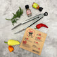 Thoughtfully BBQ Grilling Spices Set with Tongs, Magnet, Seasoning Rubs, 0.61 Ounce (Pack of 16)