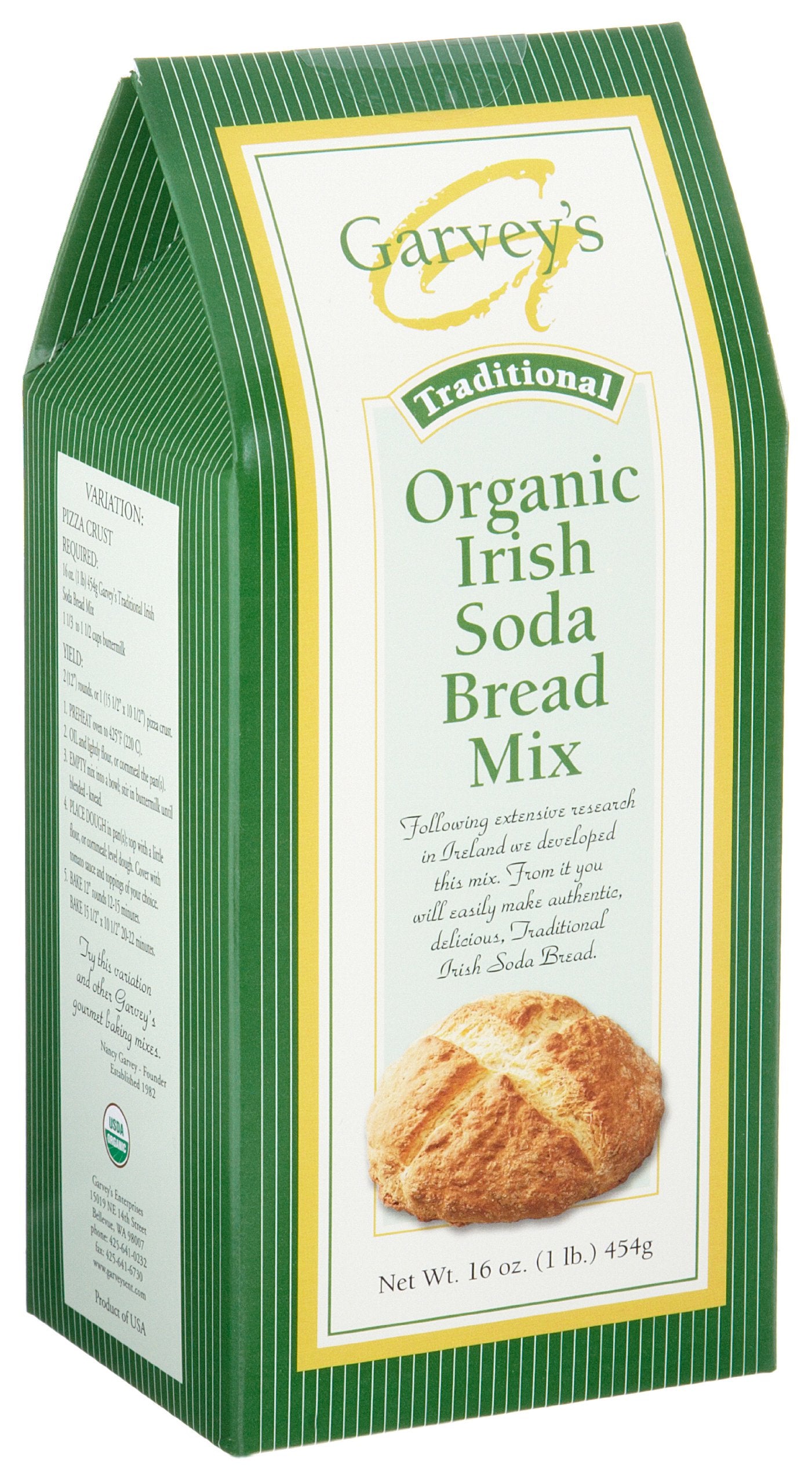 Garveys Organic Traditional Irish Soda Bread Mix, 16-Ounce Box (Pack of 1)