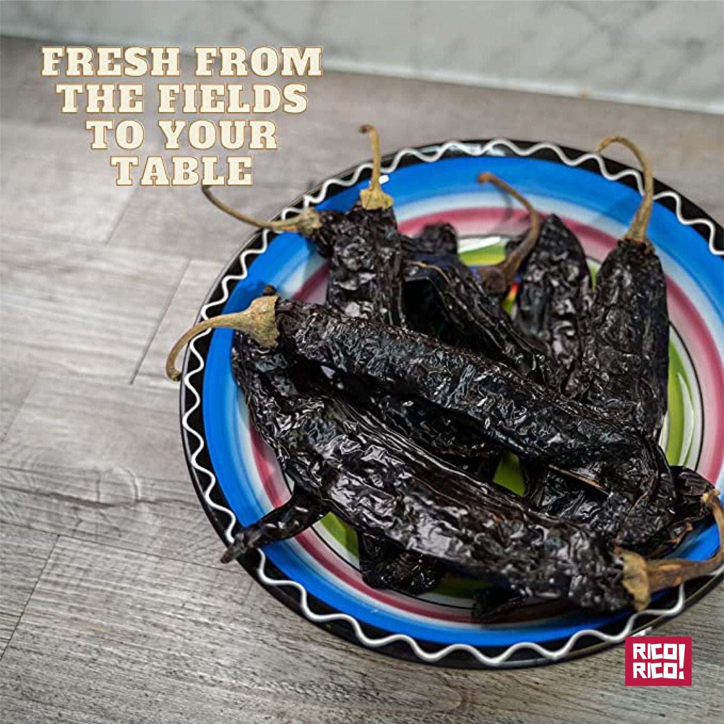 OLE RICO Pasilla Dried Peppers, 8 Oz - Premium Chiles Secos for Mexican Cuisine, Resealable Bag