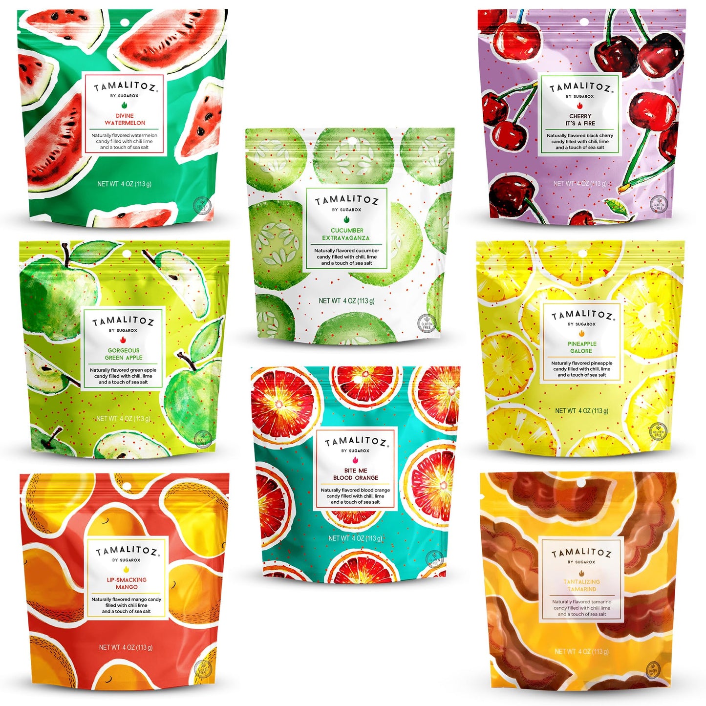 Tamalitoz by Sugarox Tamalitoz 8 Pack - 4 Ounce, Orange & Lime