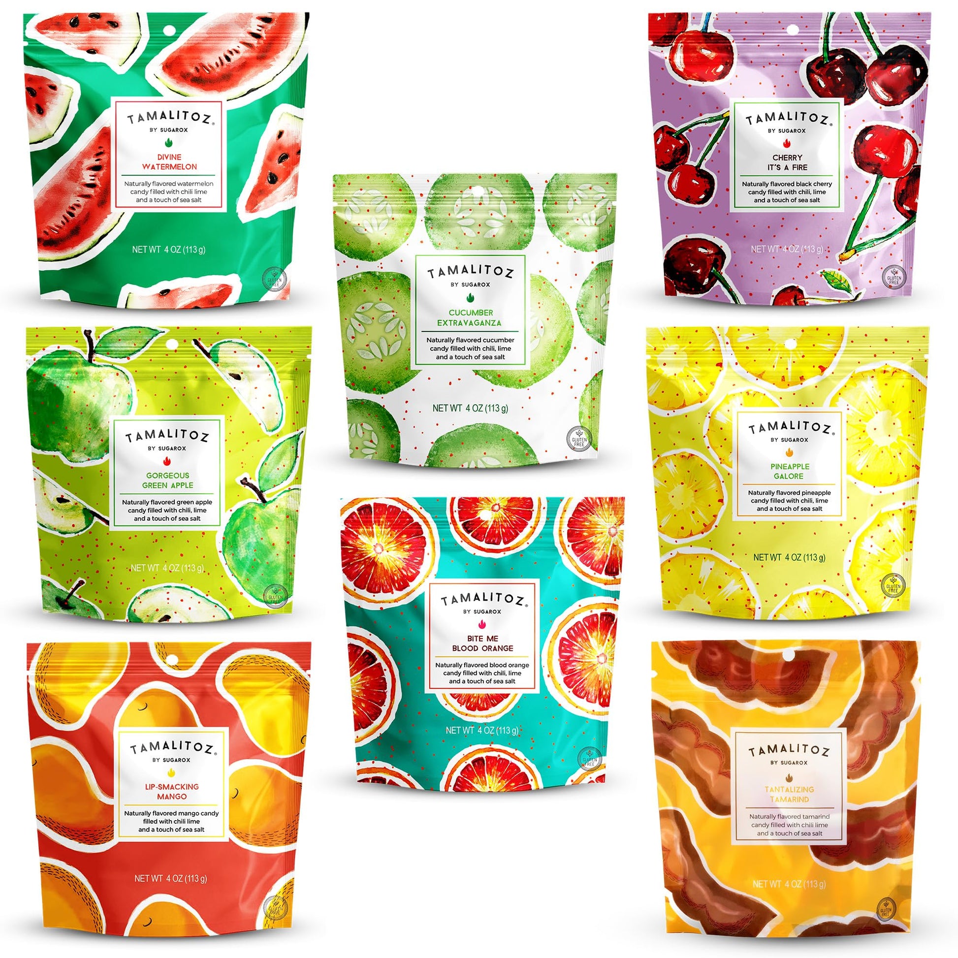 Tamalitoz by Sugarox Tamalitoz 8 Pack - 4 Ounce, Orange & Lime