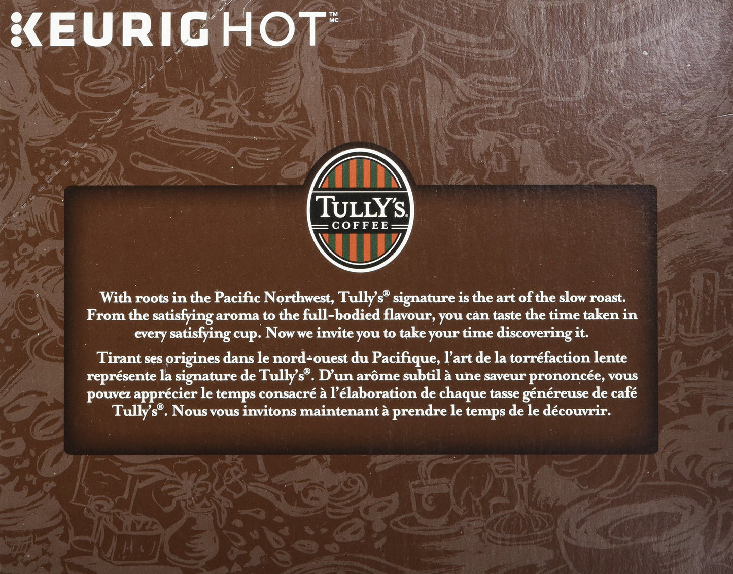 TULLYS Coffee Decaffeinated French Roast K-Cup Pods, Extra Bold, 24 Count, For Keurig malt-inspired, Coffee