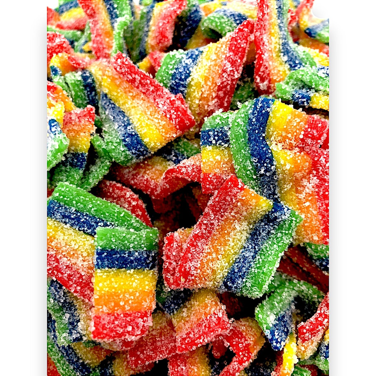 Premium Mini Sour Rainbow Belts-1.5 Lbs Sour Belts In Assorted Rainbow Flavors-Deliciously Chewy And Intensely Sour Candy For Pa