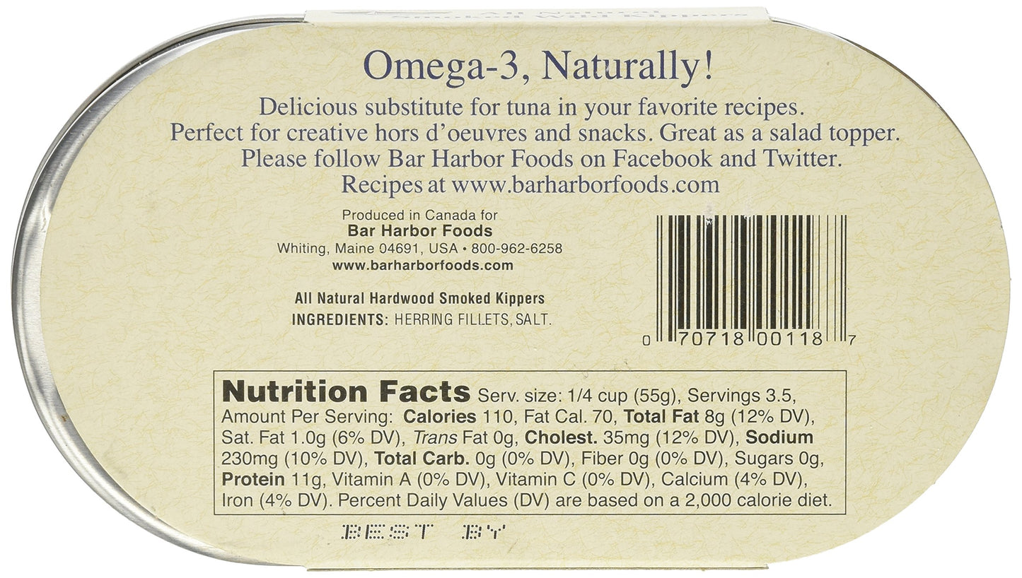 Bar Harbor Smoked Kippers, 6.7 Ounce (Pack of 2), Model 00118