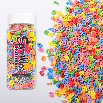 Bayep Rainbow Sprinkles For Cake Decorating Numbers Bulk Candys For Ice Cream, Cookies, Baking, Cupcake Topper Colorful Sprinkle