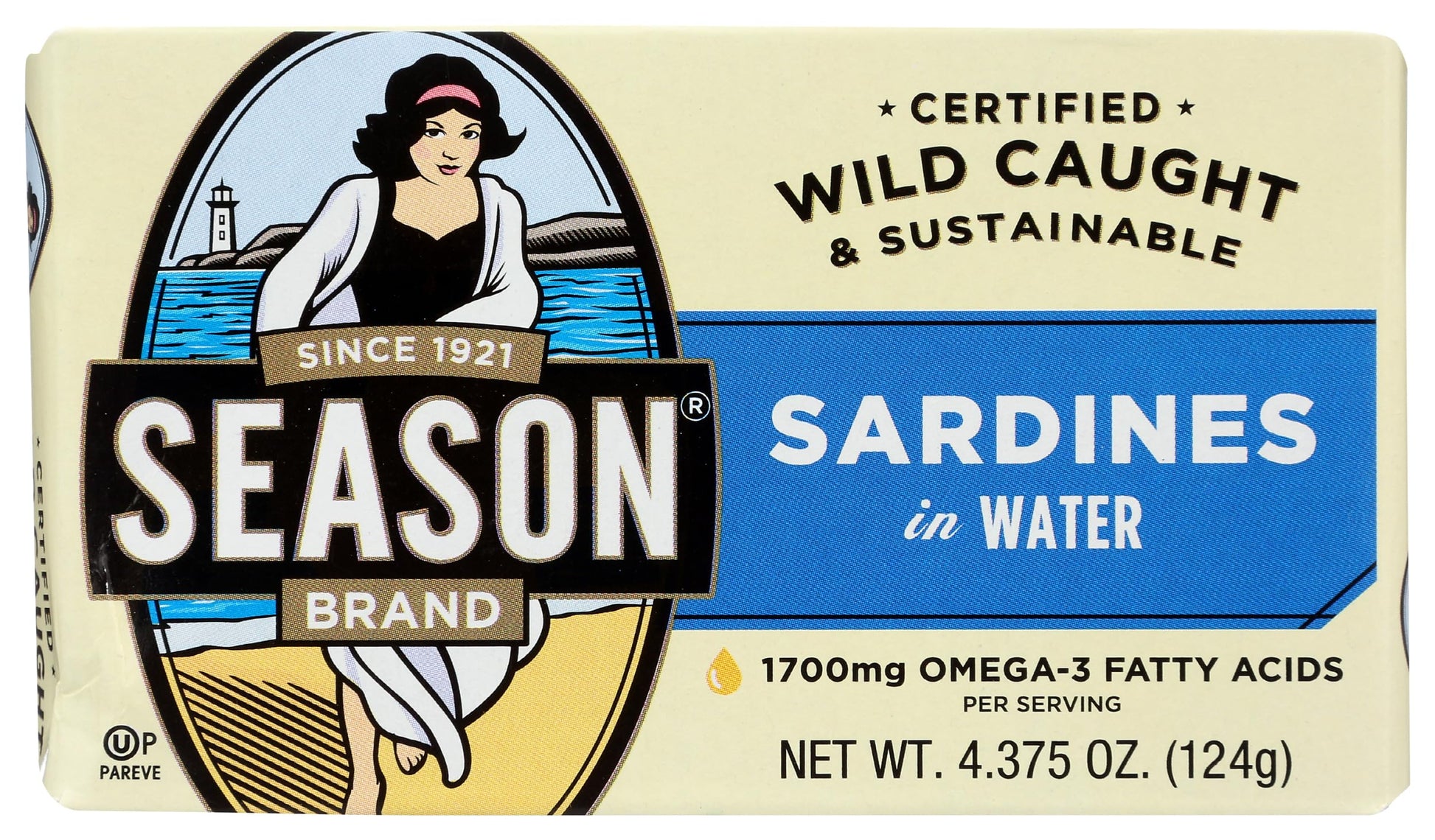 Season Product Sardines In Water, 4.375 oz