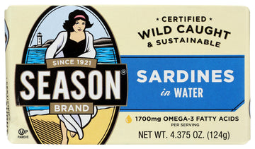 Season Product Sardines In Water, 4.375 oz