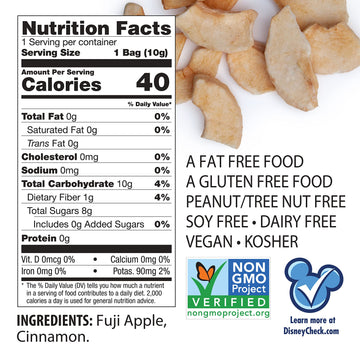 Brothers All Natural, Disney Apple Cinnamon Freeze Dried Fruit Crisps, Gluten Free, Non-Gmo, Nothing Added, 0.35 Oz. (Pack Of 12