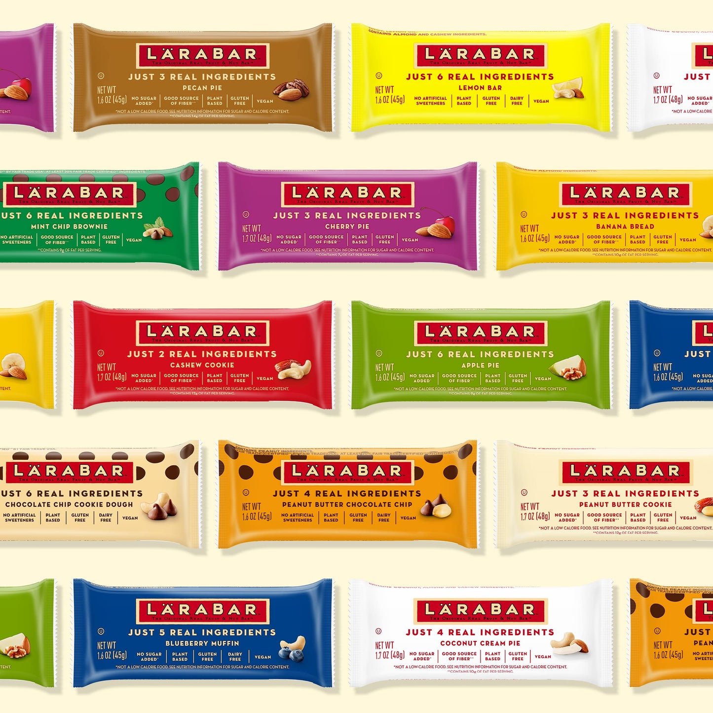 Larabar Cherry Pie, Gluten Free Vegan Fruit & Nut Bar, 1.7 oz Bars, 16 Ct (Pack of 2)