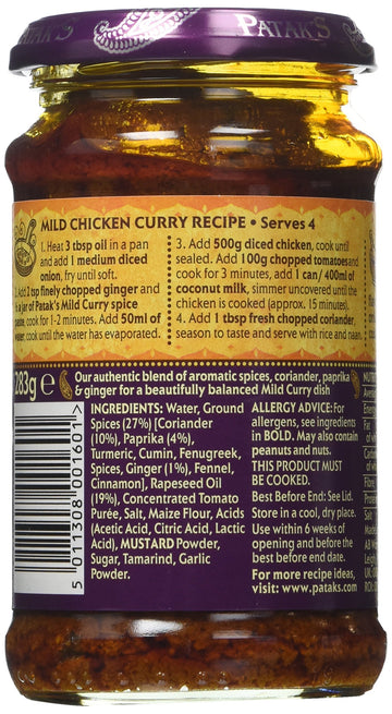 Patak's Curry Paste Mild, 10-Ounce Jars (Pack of 6)