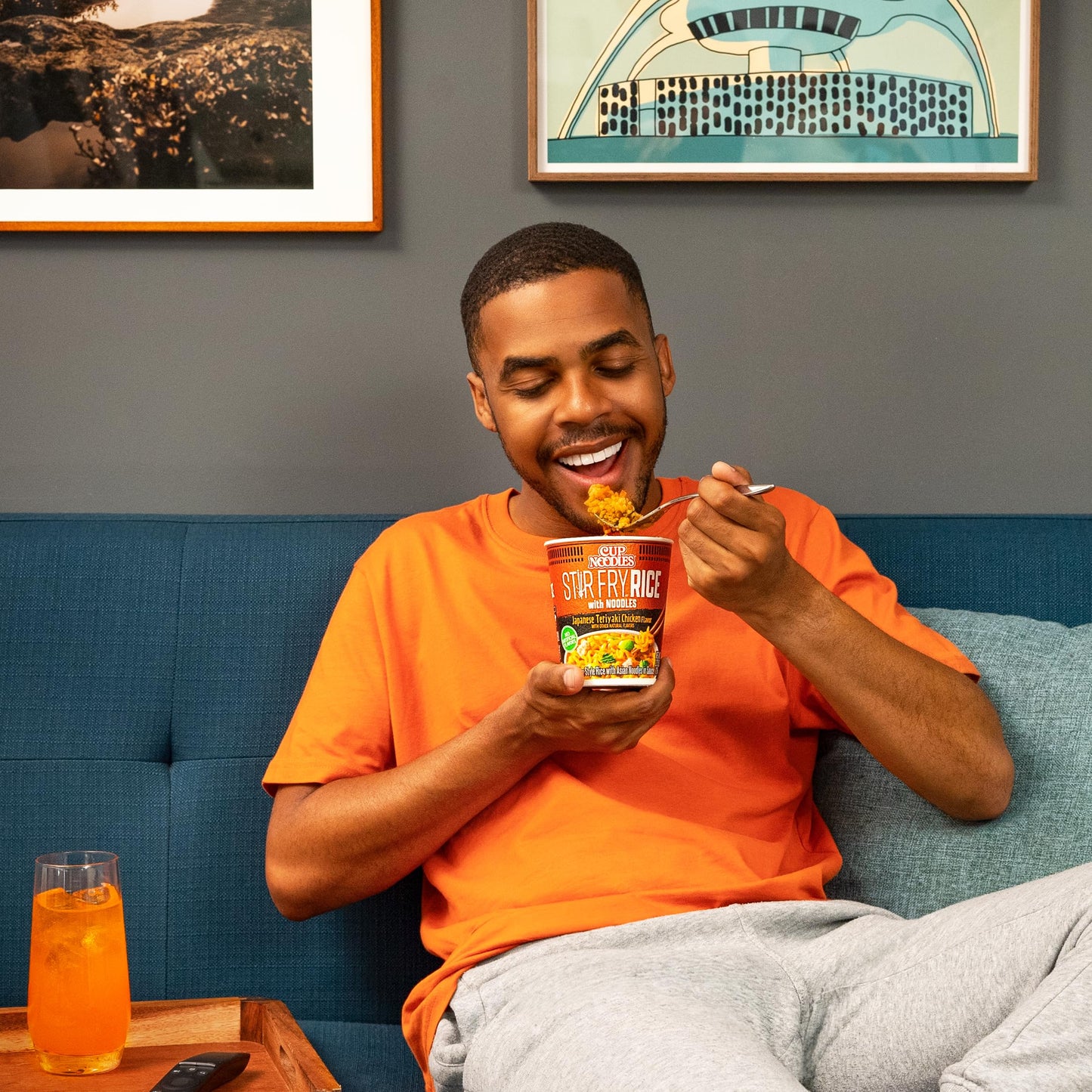 NISSIN Cup Noodles Stir Fry Rice with Noodles, Japanese Teriyaki Chicken, 2.75 Ounce (Pack of 6)