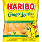 Haribo Gummi Candy, Ginger-Lemon Gummy Candy, 5 Ounce Share Size Bags (Pack Of 12) Delicious Soft & Chewy Sweet Snacks, Zesty Lemon & Warm Ginger Flavor