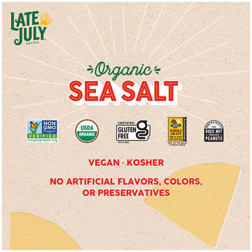 Late July Snacks Thin And Crispy Organic Tortilla Chips With Sea Salt, 10.1 Oz Bag (Pack Of 9)