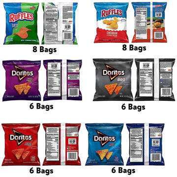 Frito-Lay Ruffles and Doritos Bold Variety Pack, 1 Ounce (Pack of 40)