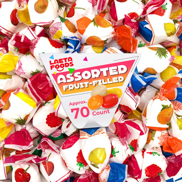 Assorted Fruit-Filled Hard Candy | 1 Pound Bag - Approx. 70 Count | Old-Fashioned Delights