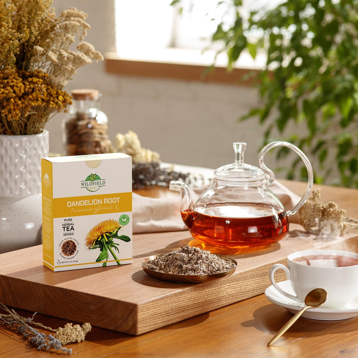 4 Oz. Dandelion Root Tea Dandelion Tea Herbal (Taraxacum Officinale) - 113G Herb Ra  Z De Diente De Le  N