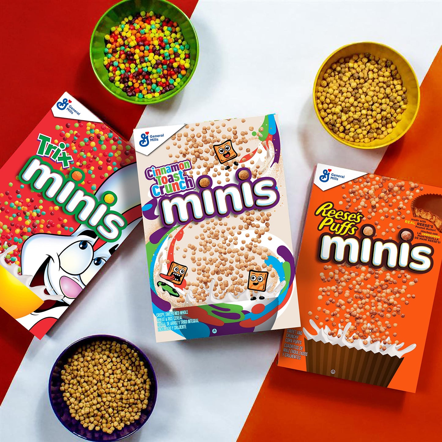 Reeses Puffs Minis Breakfast Cereal, Chocolate Peanut Butter Cereal, Family Size, 35 Oz Bag Cereal