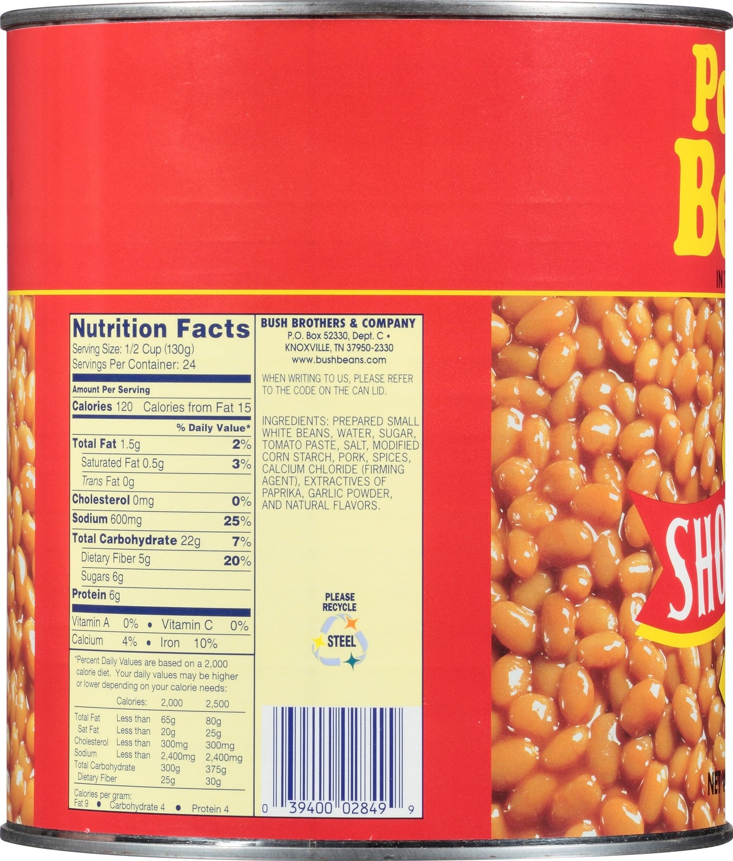 Showboat Pork & Beans, 112 Oz (Pack Of 6)