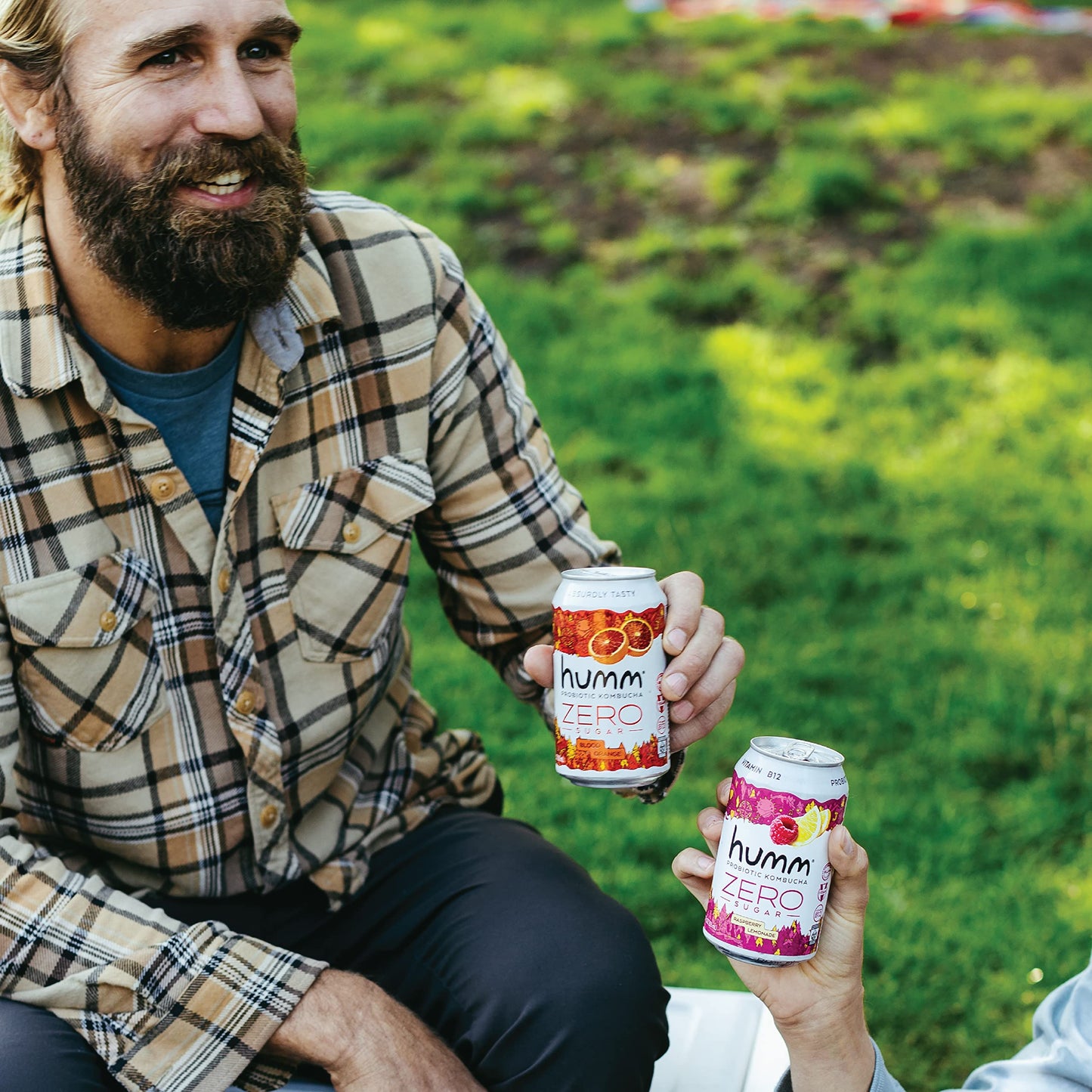 Humm Probiotic Kombucha Zero Sugar Blood Orange - No Refrigeration Needed, Keto-Friendly, Organic, Vegan, Gluten-Free - 12Oz Can