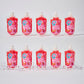 Thoughtfully Strawberry Daiquiri Party Set of 10 with Freezable Pouches and Funnel for Summer Drinks