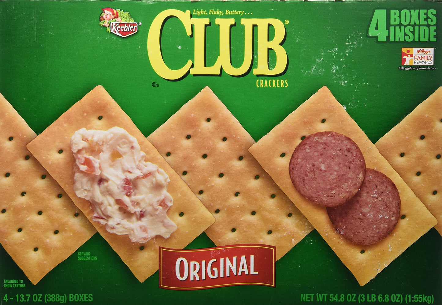 Keebler Original Club Crackers Four 13.7 Oz. Boxes