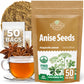 WILDFIELD HERBS Dried Anise Seeds Herbal Tea - 50 Bags, 1.5g Each, Pimpinella Anisum